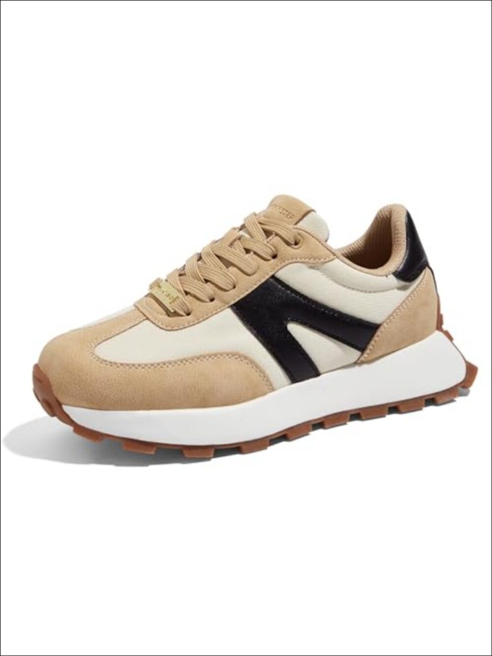 Women's Platform Retro Fashion Sneakers Lace-Up Casual Walking Tennis Shoes